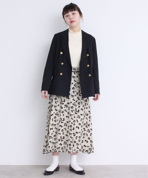 CHILD WOMAN（チャイルドウーマン）の「2/72トロ　スーパー100　ダブル釦ジャケット（テーラードジャケット・レディース・ネイビー・FREE）」の2枚目の写真