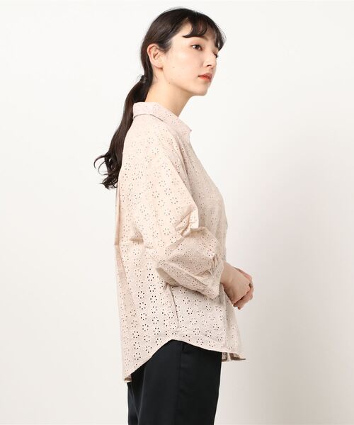 flower（フラワー）の「フラワリースキッパーシャツ（シャツ/ブラウス・レディース・ベージュ/ホワイト・FREE）」の15枚目の写真