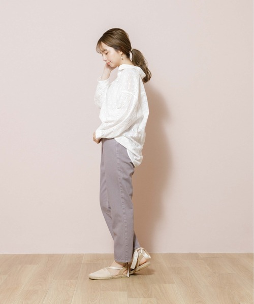 flower（フラワー）の「フラワリースキッパーシャツ（シャツ/ブラウス・レディース・ベージュ/ホワイト・FREE）」の12枚目の写真