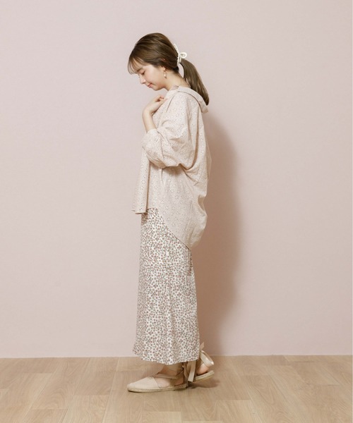 flower（フラワー）の「フラワリースキッパーシャツ（シャツ/ブラウス・レディース・ベージュ/ホワイト・FREE）」の17枚目の写真