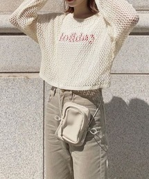 KOBE LETTUCE | ゆったり透かし編みメッシュニットトップス(ニット/セーター)