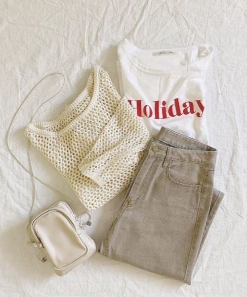 KOBE LETTUCE（コウベレタス）の「ゆったり透かし編みメッシュニットトップス（ニット/セーター・レディース・グリーン系その他/アイボリー/ベージュ/ダークブラウン・FREE）」の12枚目の写真