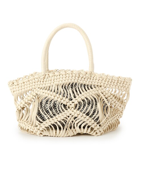 THE SHOP TK (ザ ショップ ティーケー )の「◆巾着付き平編マクラメトート(トートバッグ・レディース・ブラウン系/アイボリー・99)」の9枚目の写真