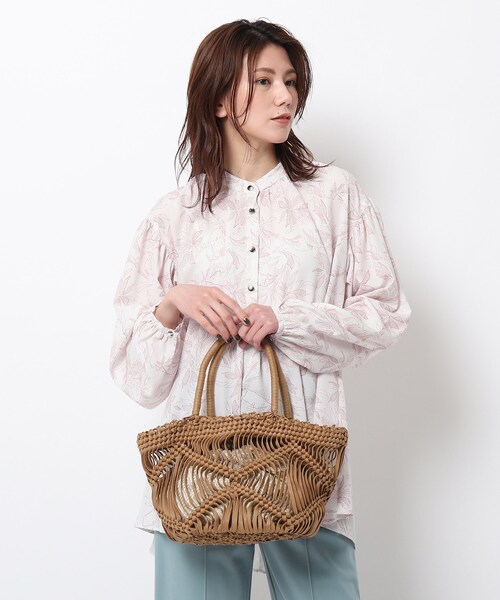 THE SHOP TK (ザ ショップ ティーケー )の「◆巾着付き平編マクラメトート(トートバッグ・レディース・ブラウン系/アイボリー・99)」の11枚目の写真