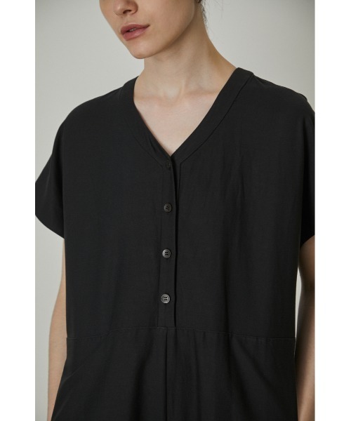 RIM.ARK（リムアーク）の「Cotton linen all in one（つなぎ/オールインワン・レディース・ブラック/アイボリー・38/36）」の21枚目の写真