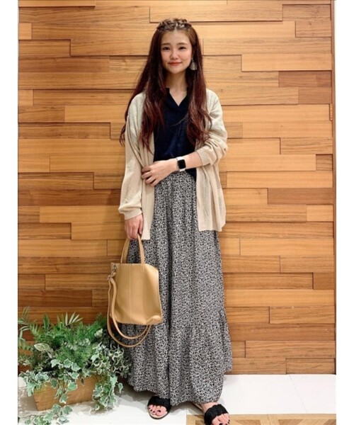 DRESKIP（ドレスキップ）の「◆【2点セット】ラッフルスリーブスラブブラウス＋インナー（シャツ/ブラウス・レディース・ネイビー/黄緑系/ライトベージュ・02/04/03）」の5枚目の写真