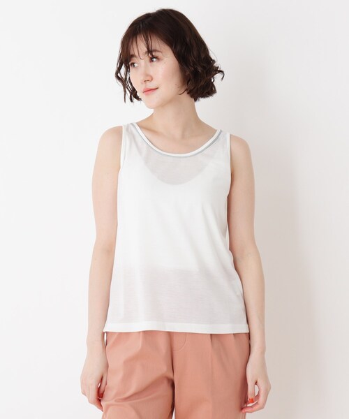 DRESKIP（ドレスキップ）の「◆【2点セット】ラッフルスリーブスラブブラウス＋インナー（シャツ/ブラウス・レディース・ネイビー/黄緑系/ライトベージュ・02/04/03）」の12枚目の写真