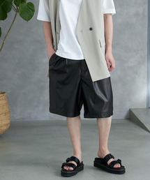 ワイドシルエットTRストレッチショートパンツ