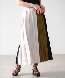 PAGEBOY | リネンライクバイカラースカート(スカート)