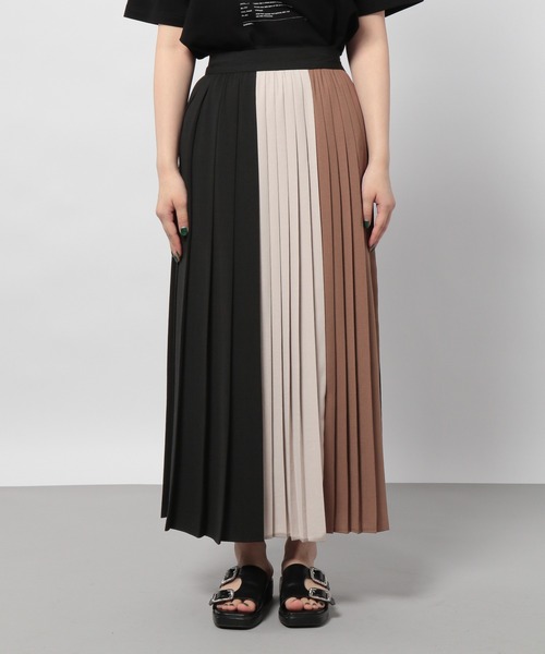 PAGEBOY(ページボーイ)の「リネンライクバイカラースカート(スカート・レディース・ブラック系その他/ベージュ系その他・FREE)」の9枚目の写真