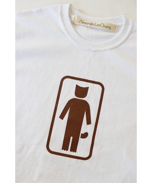 AlexanderLeeChang（アレキサンダーリーチャン）の「AlexanderLeeChang/アレキサンダーリーチャン NYANCOFFEE TEE（Tシャツ/カットソー・メンズ・ホワイト/ライトパープル/ネイビー/グリーン・3/4/2）」の5枚目の写真