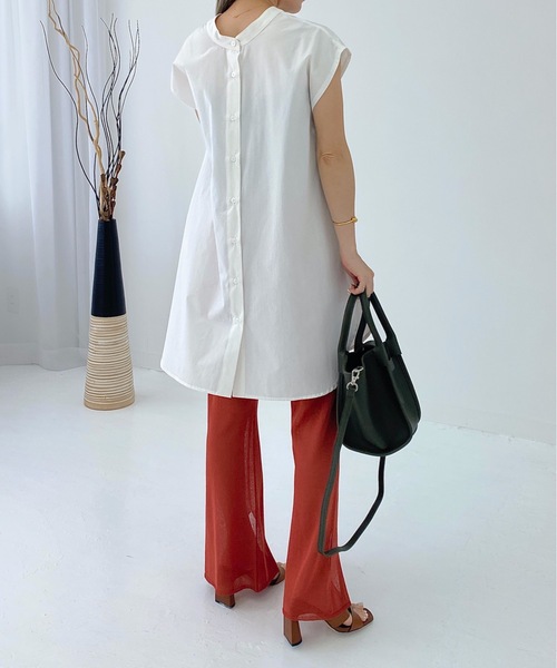 StyleSea（スタイルシー）の「ブロード前後2Wayブラウス（シャツ/ブラウス・レディース・ブラック/ベージュ/オフホワイト/ミント/モカ・FREE）」の9枚目の写真