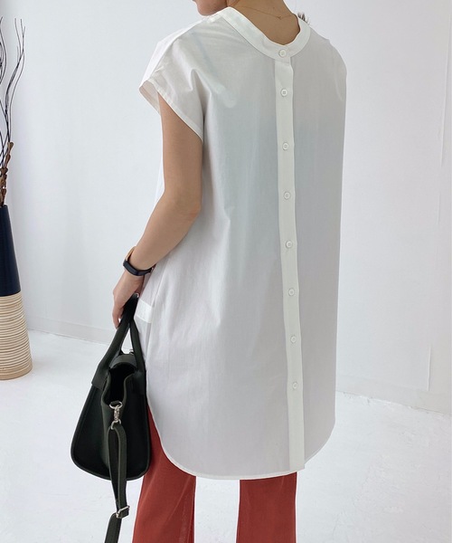 StyleSea（スタイルシー）の「ブロード前後2Wayブラウス（シャツ/ブラウス・レディース・ブラック/ベージュ/オフホワイト/ミント/モカ・FREE）」の16枚目の写真