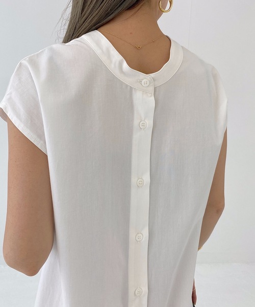 StyleSea（スタイルシー）の「ブロード前後2Wayブラウス（シャツ/ブラウス・レディース・ブラック/ベージュ/オフホワイト/ミント/モカ・FREE）」の19枚目の写真