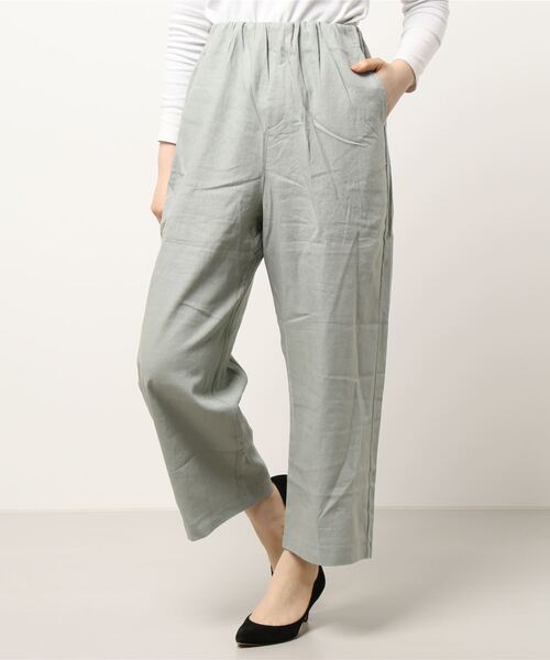 Samansa Mos2（サマンサ モスモス）の「イージーストレートパンツ（その他パンツ・レディース・ベージュ/ネイビー/ミント/キナリ・ﾌﾘ-）」の7枚目の写真