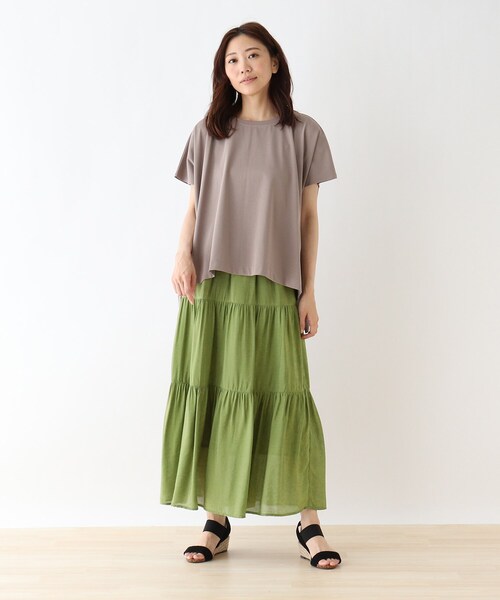 SHOO・LA・RUE（シューラルー）の「◆オーガンジーティアードスカート（スカート・レディース・ブラック/ブルー/ライトベージュ/黄緑系/ピンク系・00）」の14枚目の写真