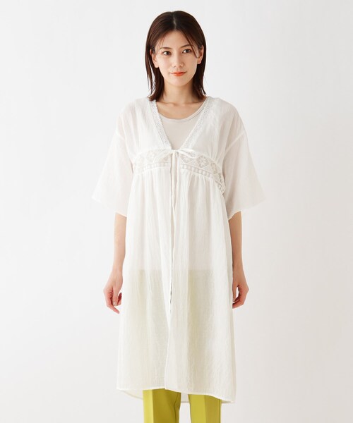 SHOO・LA・RUE（シューラルー）の「◆【2点セット】レース切り替えガウンワンピースセット（ワンピース・レディース・ホワイト系/ブラック・02/03/04）」の5枚目の写真