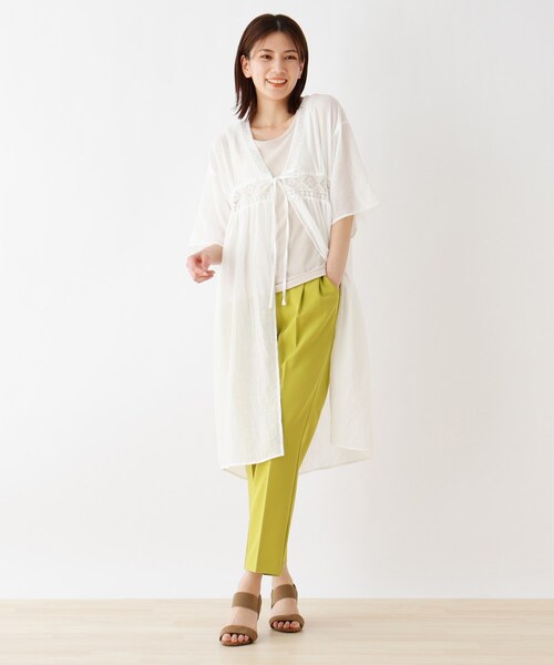 SHOO・LA・RUE（シューラルー）の「◆【2点セット】レース切り替えガウンワンピースセット（ワンピース・レディース・ホワイト系/ブラック・02/03/04）」の7枚目の写真