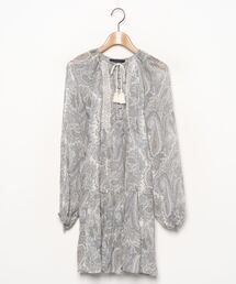 セール ブランド古着 Diesel Black Gold ディーゼル ブラック ゴールドのワンピース ペイズリー柄 古着通販 Zozoused