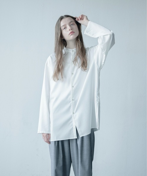 Utusiyo（ウツシヨ）の「shirt 無彩（シャツ/ブラウス・メンズ・ホワイト/ブラック・MEDIUM/LARGE）」の5枚目の写真