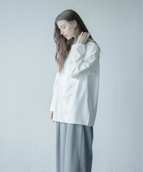 Utusiyo（ウツシヨ）の「shirt 無彩（シャツ/ブラウス・メンズ・ホワイト/ブラック・MEDIUM/LARGE）」の7枚目の写真