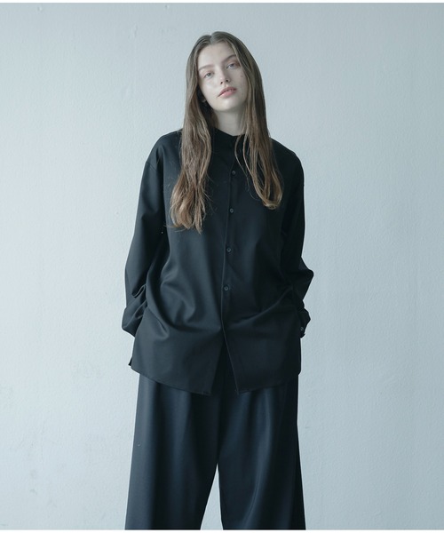 Utusiyo（ウツシヨ）の「shirt 無彩（シャツ/ブラウス・メンズ・ホワイト/ブラック・MEDIUM/LARGE）」の9枚目の写真