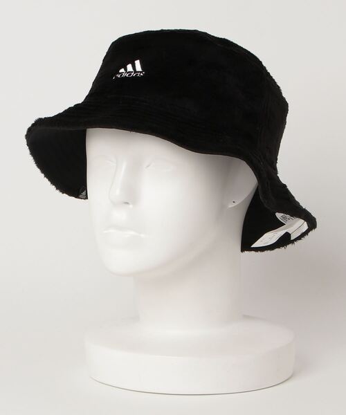 セール】adidas/アディダス ロゴ入り フェイクファー バケット