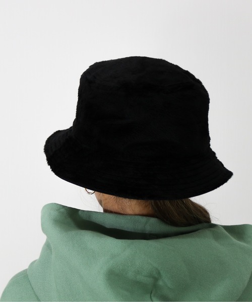 セール】adidas/アディダス ロゴ入り フェイクファー バケット