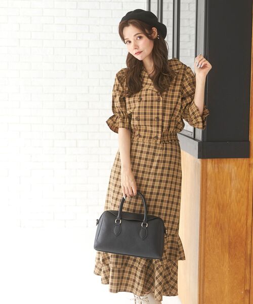 MAJESTIC LEGON（マジェスティックレゴン）の「レディボストンバッグ（ボストンバッグ・レディース・グレイッシュベージュ/ブラウン系その他2/ブラック・FREE）」の18枚目の写真