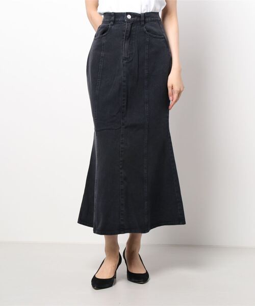 KOBE LETTUCE（コウベレタス）の「デニムマーメイドスカート（デニムスカート・レディース・ブラック/ブルー/オフホワイト/グレー系その他・FREE）」の15枚目の写真