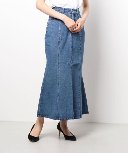 KOBE LETTUCE（コウベレタス）の「デニムマーメイドスカート（デニムスカート・レディース・ブラック/ブルー/オフホワイト/グレー系その他・FREE）」の17枚目の写真