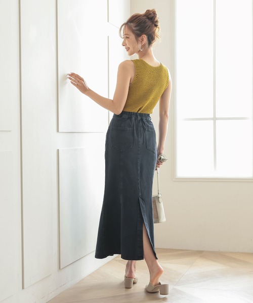 KOBE LETTUCE（コウベレタス）の「デニムマーメイドスカート（デニムスカート・レディース・ブラック/ブルー/オフホワイト/グレー系その他・FREE）」の11枚目の写真