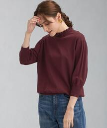 green label relaxing | スタンド フリル ネック プルオーバー ニット -ウォッシャブル-(ニット/セーター)