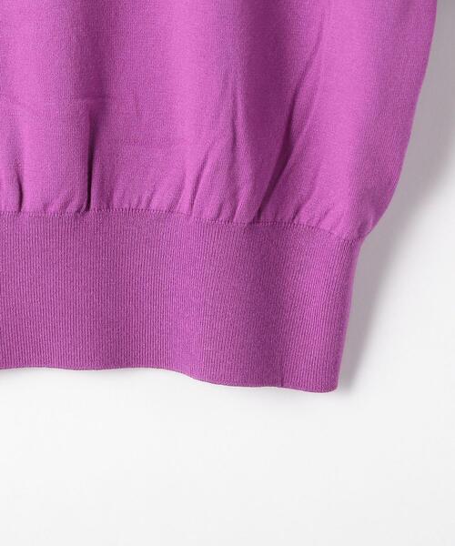 green label relaxing(グリーンレーベルリラクシング)の「スタンド フリル ネック プルオーバー ニット -ウォッシャブル-(ニット/セーター・レディース・ブラック/ダークブラウン/パープル・FREE)」の20枚目の写真