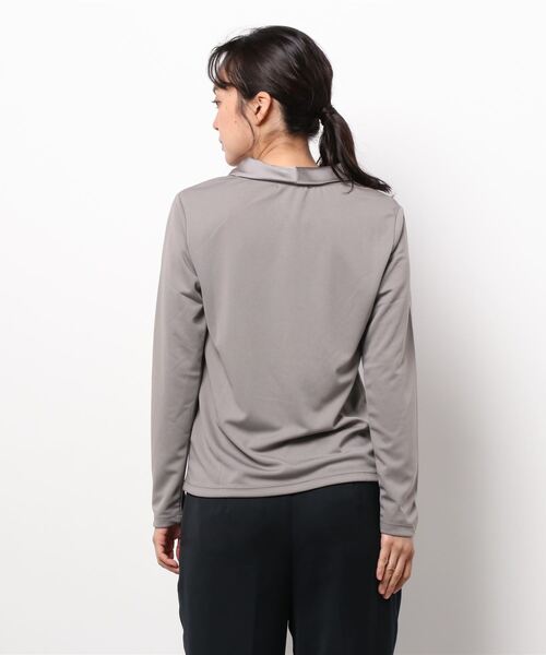 m.f.editorial（エムエフエディトリアル）の「エムエフエディトリアルレディース/m.f.editorial：Women 強撚サテン ボウタイ長袖プルオーバーTシャツ（Tシャツ/カットソー・レディース・パープル/ブラウン・LARGE/MEDIUM）」の4枚目の写真