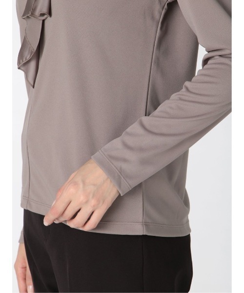 m.f.editorial（エムエフエディトリアル）の「エムエフエディトリアルレディース/m.f.editorial：Women 強撚サテン ボウタイ長袖プルオーバーTシャツ（Tシャツ/カットソー・レディース・パープル/ブラウン・LARGE/MEDIUM）」の10枚目の写真