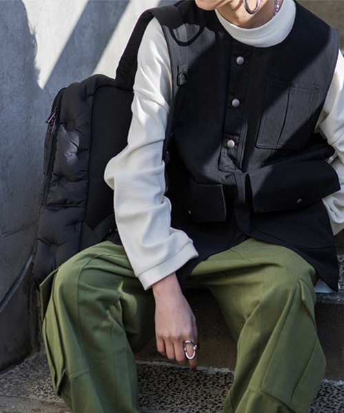 antiqua(アンティカ)の「ベスト(ベスト・レディース・カーキ・FREE)」の6枚目の写真