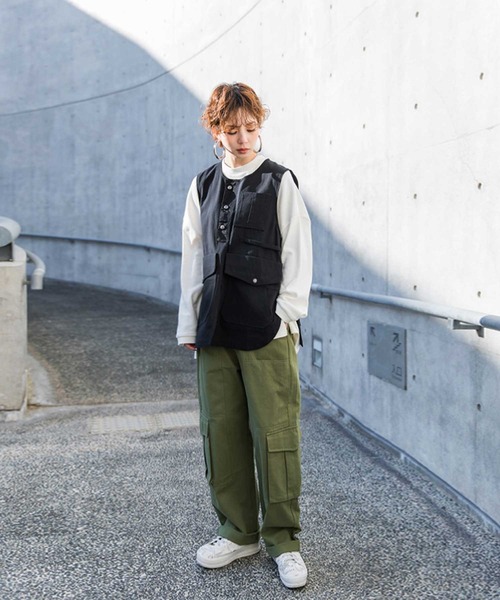 antiqua(アンティカ)の「ベスト(ベスト・レディース・カーキ・FREE)」の7枚目の写真