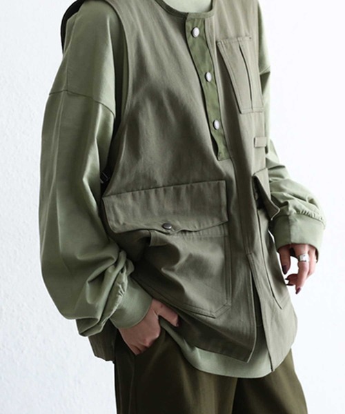 antiqua(アンティカ)の「ベスト(ベスト・レディース・カーキ・FREE)」の5枚目の写真