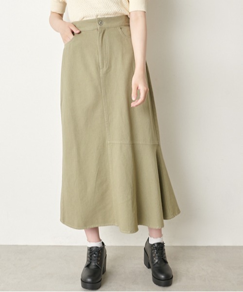 OLIVE des OLIVE(オリーブデオリーブ)の「今年のキブン的にマーメイドスカート(スカート・レディース・ブラウン/グレー/ブラック/ワンウォッシュ/オリーブ/ピンク・SMALL/MEDIUM)」の1枚目の写真