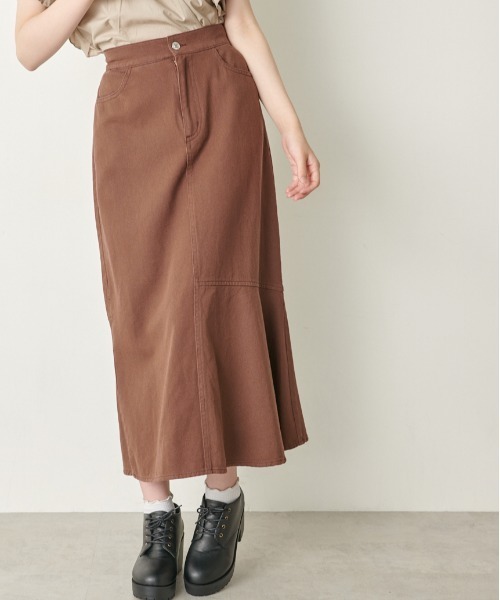 OLIVE des OLIVE(オリーブデオリーブ)の「今年のキブン的にマーメイドスカート(スカート・レディース・ブラウン/グレー/ブラック/ワンウォッシュ/オリーブ/ピンク・SMALL/MEDIUM)」の16枚目の写真