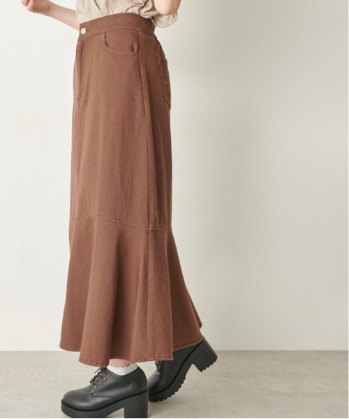 OLIVE des OLIVE(オリーブデオリーブ)の「今年のキブン的にマーメイドスカート(スカート・レディース・ブラウン/グレー/ブラック/ワンウォッシュ/オリーブ/ピンク・SMALL/MEDIUM)」の7枚目の写真