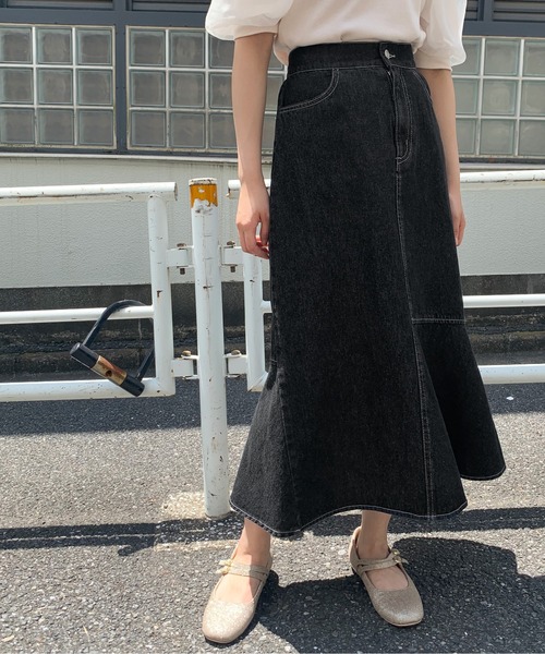 OLIVE des OLIVE(オリーブデオリーブ)の「今年のキブン的にマーメイドスカート(スカート・レディース・ブラウン/グレー/ブラック/ワンウォッシュ/オリーブ/ピンク・SMALL/MEDIUM)」の18枚目の写真