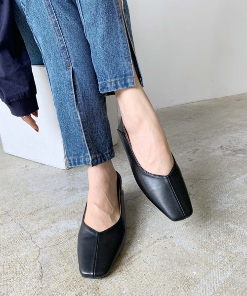 LIAN（リアン）の「スクエアトゥフラットシューズ（パンプス）」 - WEAR