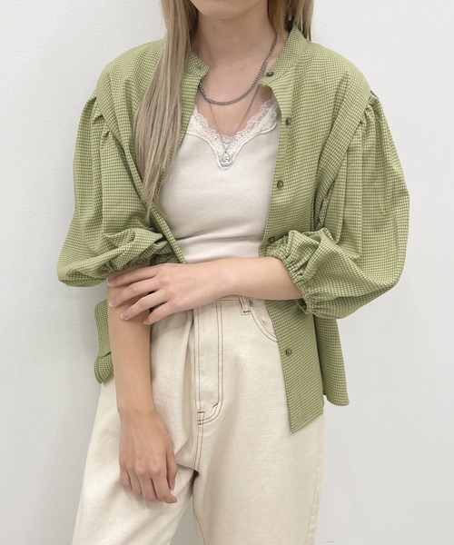 apres jour（アプレジュール）の「アソート袖ボリュームシャツ【ZOZOTOWN限定アイテム】（シャツ/ブラウス・レディース・オフホワイト/モカ/グリーン系その他・フリー/X-LARGE）」の3枚目の写真