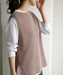 URBAN RESEARCH DOORS | コットン畦ニットベスト(ニット/セーター)