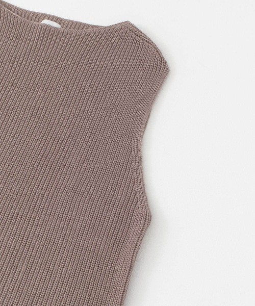 URBAN RESEARCH DOORS（アーバンリサーチドアーズ）の「コットン畦ニットベスト（ニット/セーター・レディース・ライトグレー/アイボリー・ONE）」の15枚目の写真