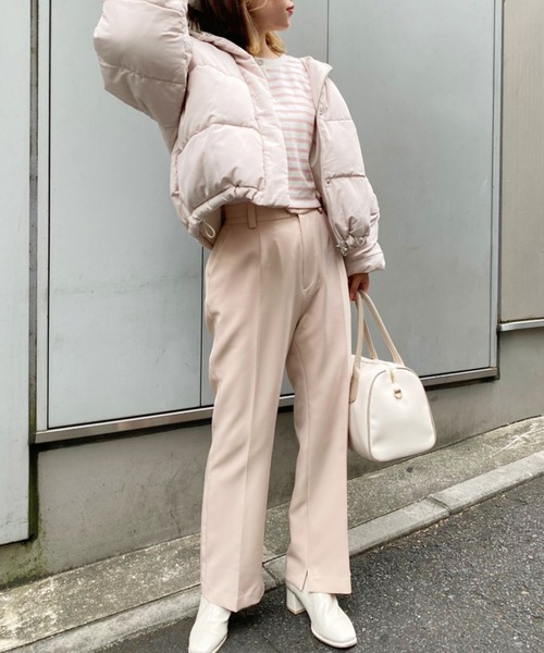 one after another NICE CLAUP（ワンアフターアナザーナイスクラップ）の「しっかり生地で色んなスタイリングに使える。前後２wayゆるボーダーT（Tシャツ/カットソー・レディース・ブラック系その他/パープル系その他/ピンク系その他/レッド系その他/グリーン系その他/ブラック系/パープル系/ピンク系・FREE）」の20枚目の写真