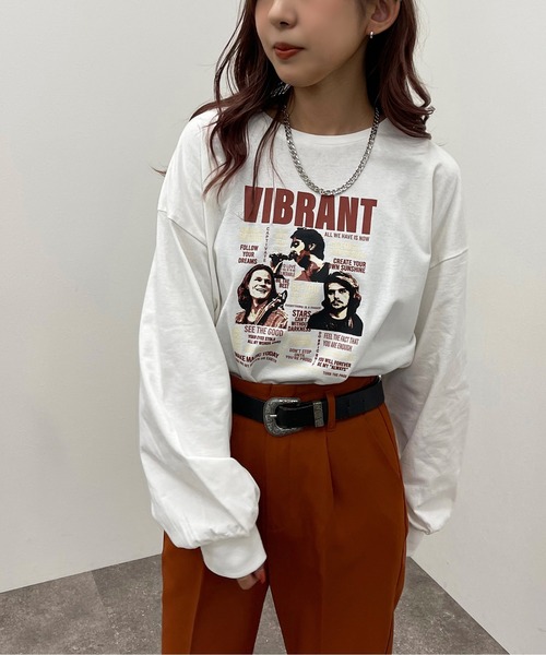 apres jour mignon（アプレジュールミニョン）の「アソートヴィンテージロンＴ【ZOZOTOWN限定アイテム】（Tシャツ/カットソー・レディース・その他/ホワイト系その他2/ブラック/ホワイト系その他3/ナチュラル/ブラック系その他2/ホワイト系その他/オフホワイト/ブラック系その他・X-LARGE/フリー）」の3枚目の写真