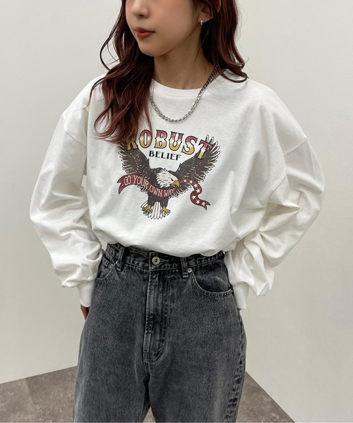 apres jour mignon（アプレジュールミニョン）の「アソートヴィンテージロンＴ【ZOZOTOWN限定アイテム】（Tシャツ/カットソー・レディース・その他/ホワイト系その他2/ブラック/ホワイト系その他3/ナチュラル/ブラック系その他2/ホワイト系その他/オフホワイト/ブラック系その他・X-LARGE/フリー）」の2枚目の写真